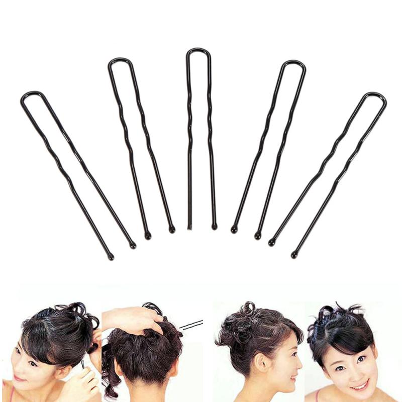 50 Stks/set Black U Vorm Haarspelden Krullend Golvend Barrette Haarspeld Styling Haar Tool