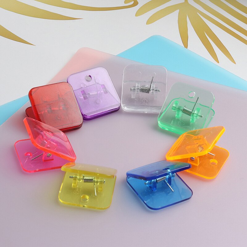 1PC Acrylic Clamp Paper Clips Ticket Holder Paper Documents Organizer Student School Office Supplies Bookmark Binder Clip