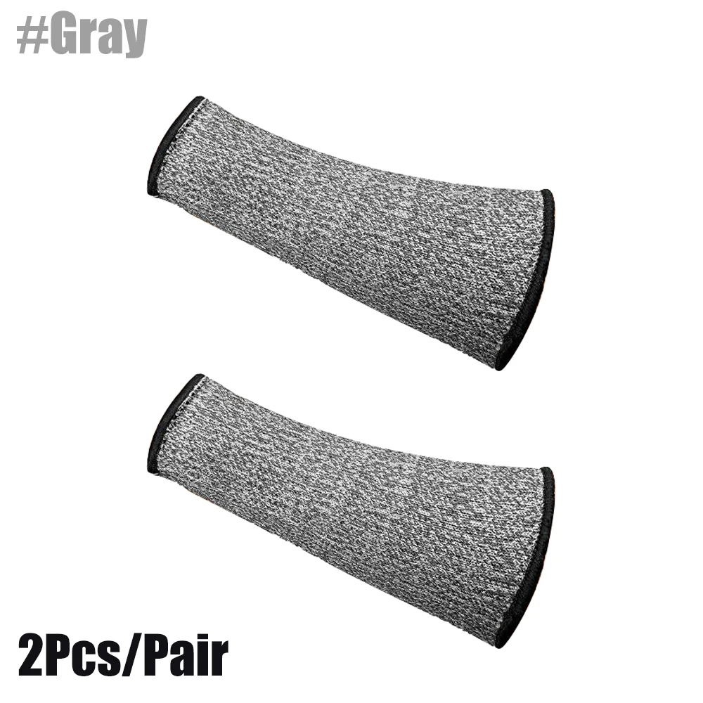 GOMOREON 1Pair Cut Resistant Sleeves, Burn Heat Resistant Arm Sleeve Protectors Protective Forearm Sleeves Cooking Gardening: black