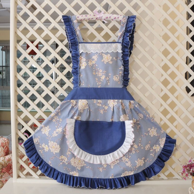 Cotton aprons for woman with pocket lovely Coverall cleaning apron Commercial Restaurant Home Bib delantal cocina kitchen apron: G1
