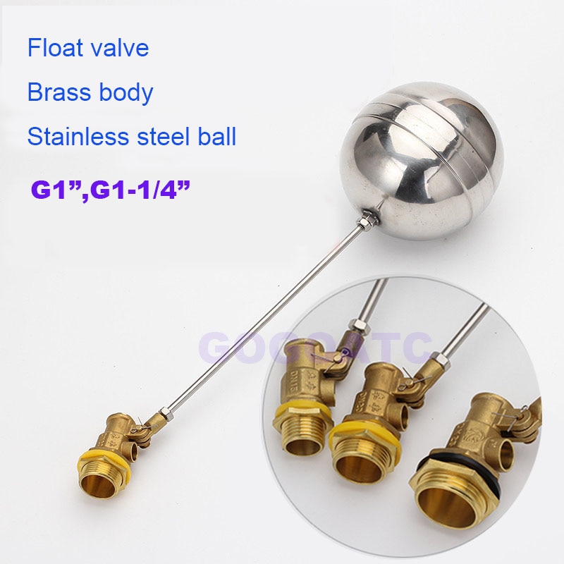 GOGO ATC DN25 DN32 Cold Water Tank Liquid Level Metal Float Valve 1" 1-1/4" Body brass toilet water ball cock