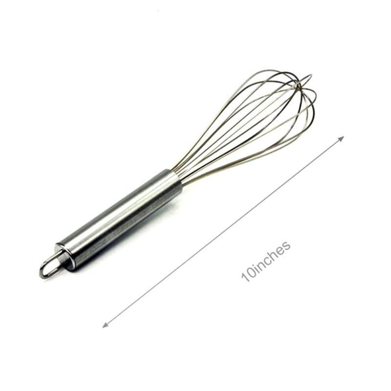 S-L Size Catering Hand Whisk Stainless Steel Kitchen Balloon Egg Milk Beater Stainless Steel Manual Eggbeater: M