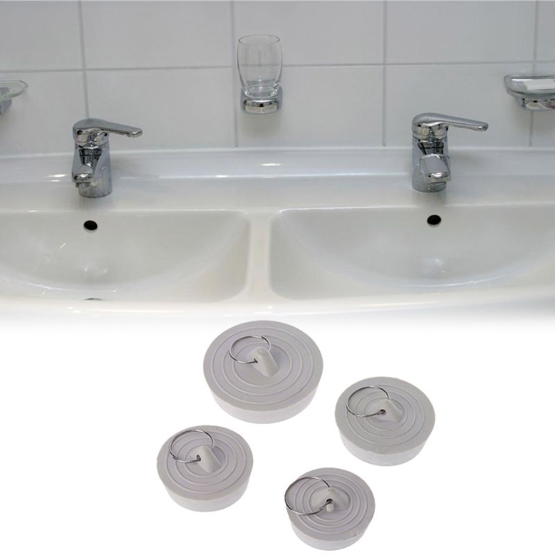 Rubber Sink Drain Stopper Plug With Hanging Ring For Bathtub Kitchen Bathroom