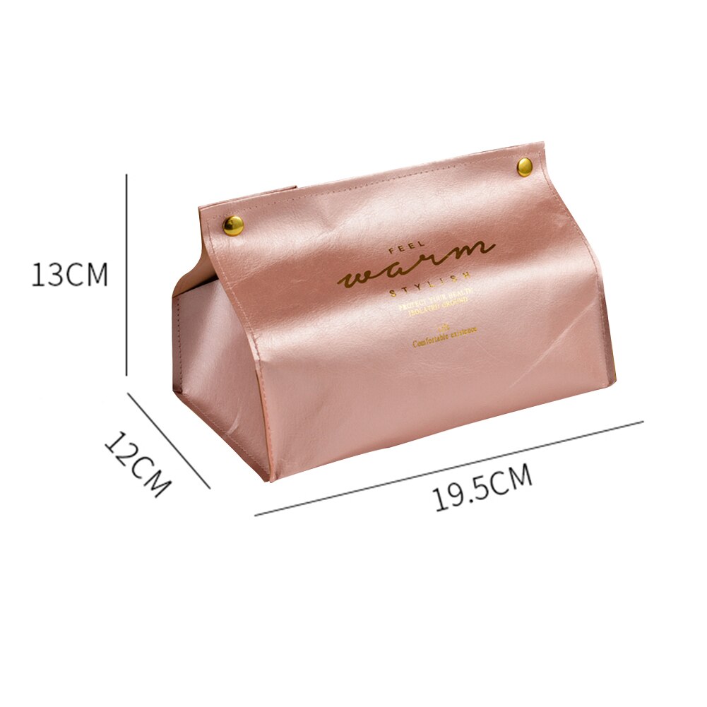 Boîte à mouchoirs en cuir multifonction, pratique, Simple, pour serviettes de bureau, conteneur de stockage Durable: F