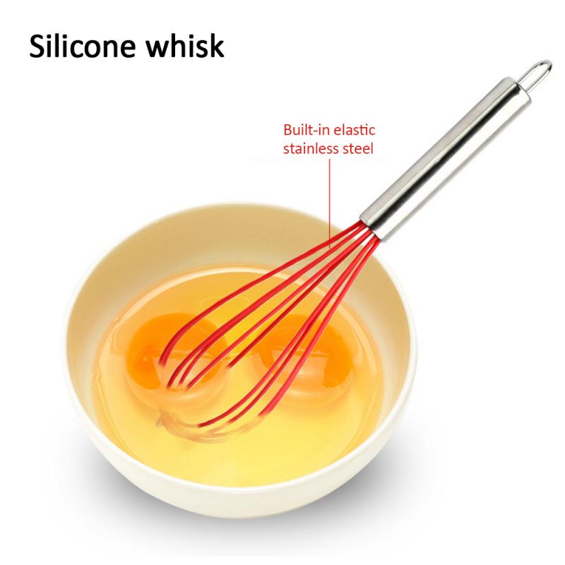 4 colores 5 unids/set de utensilios para el hogar de silicona multifuncional Durable Eggbeater utensilios para cocinar herramientas de cocina y hogar Set