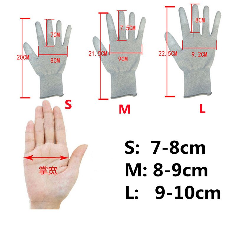 ESD Safe PU Anti Static Gloves Antistatic Non-slip Industrial Working PC Computer Gloves Physical Electrostatic Removal Human