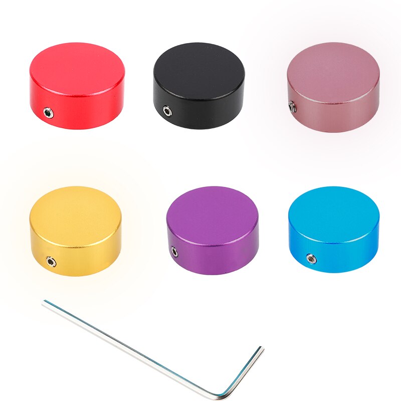 1 pacote de efeito guitarra pedal pedal pé tampa do prego efeito pedal almofada capa ferramentas alumínio peças interruptor do pé toppers knob acessórios