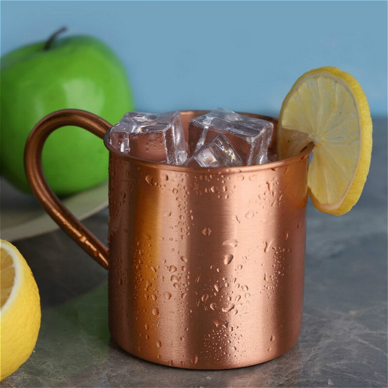 Ren koppar mugg handtag europeisk amerikansk stil moscow mule cocktail glas ren koppar kopp restaurang bar kall dryck kopp
