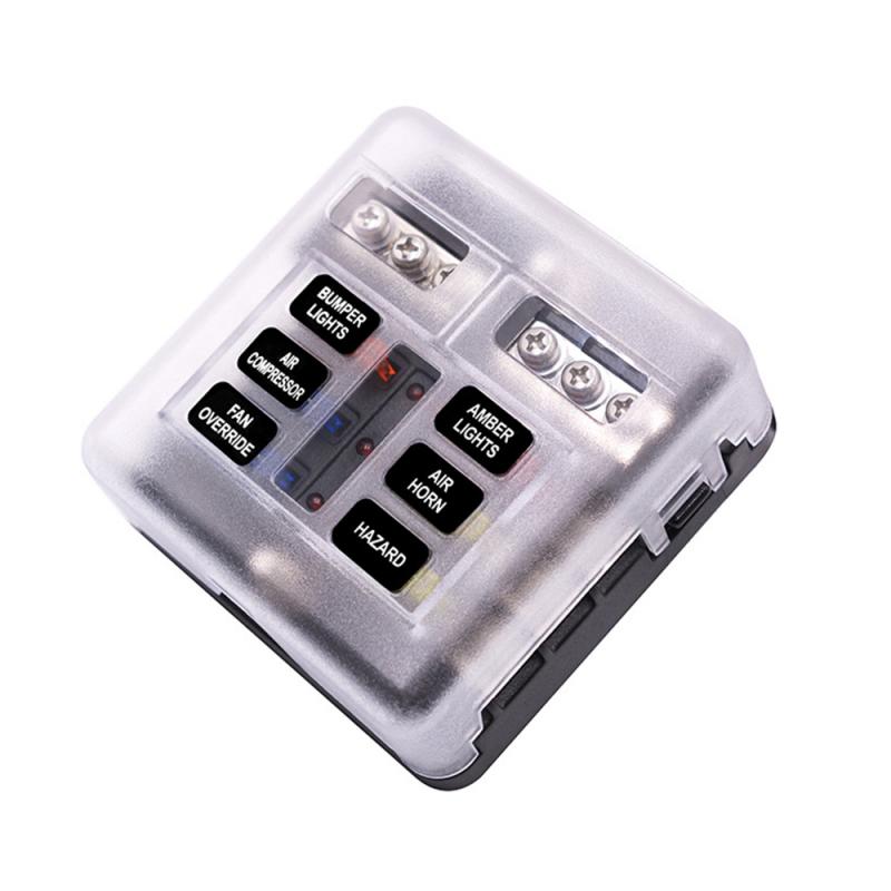1 Pc Fuse Box Small Sized Universal Plastic 6 Way Fuse Box Car Accessory Fuse Holder For Auto Vehicle Car Electronic Tools