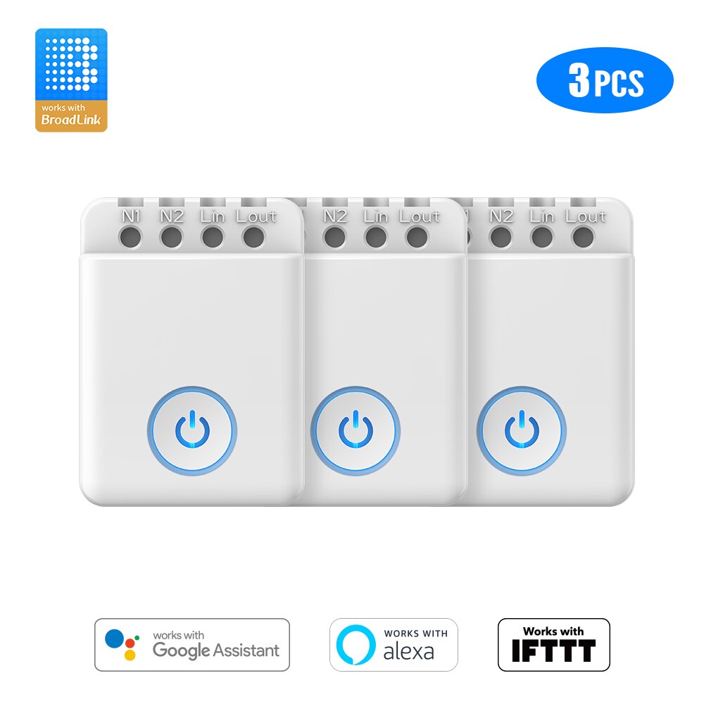 Broadlink bestcon mcb 1 wifi controller switch smart home automation wireless remote switch af ios android 1/2/3/4/5/6/8/10- pack: 3 stk