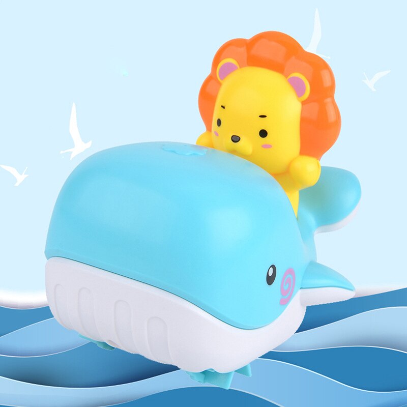 Wind-Up Clockwork Speelgoed Amfibische Walvis Leeuw Baden Speelgoed Waternevel Kinderen Speelgoed: Default Title