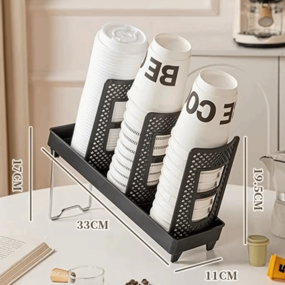 Thickening Cup Holder Bracket Foldable Coffee Shop Cup Rack Incline Ultra-large Capacity Foldable Cup Holder Coffee Shop: Yellow