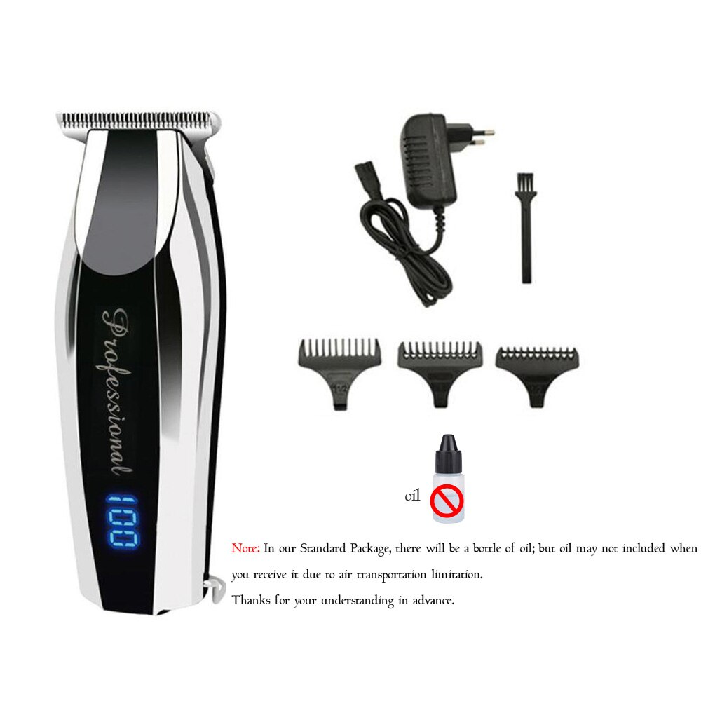 100-240V Olie Hoofd Tondeuse Elektrische Scheerapparaat DIY Carving Hoofd Clipper Mannen Elektrische Tondeuse Oplaadbare Draadloze Kaal trimmer