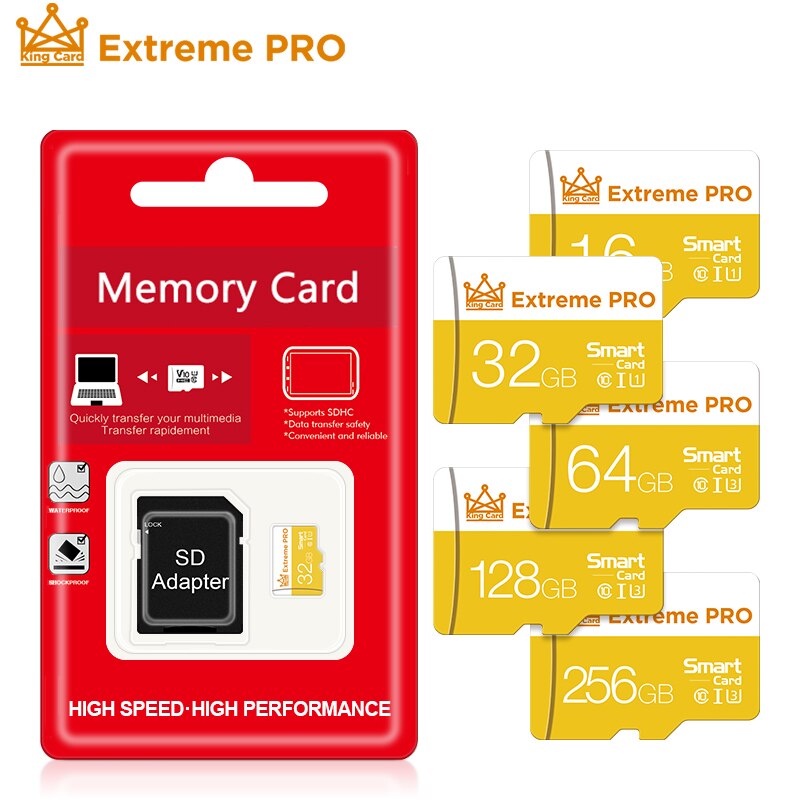 Tarjeta Micro SD de 32gb, tarjeta TF, 64GB, 128GB, 256GB, Clase 10, tarjeta de memoria resistente al agua de 16GB, 32GB, Mini tarjeta para teléfono, tableta y PC, nuevos estilos