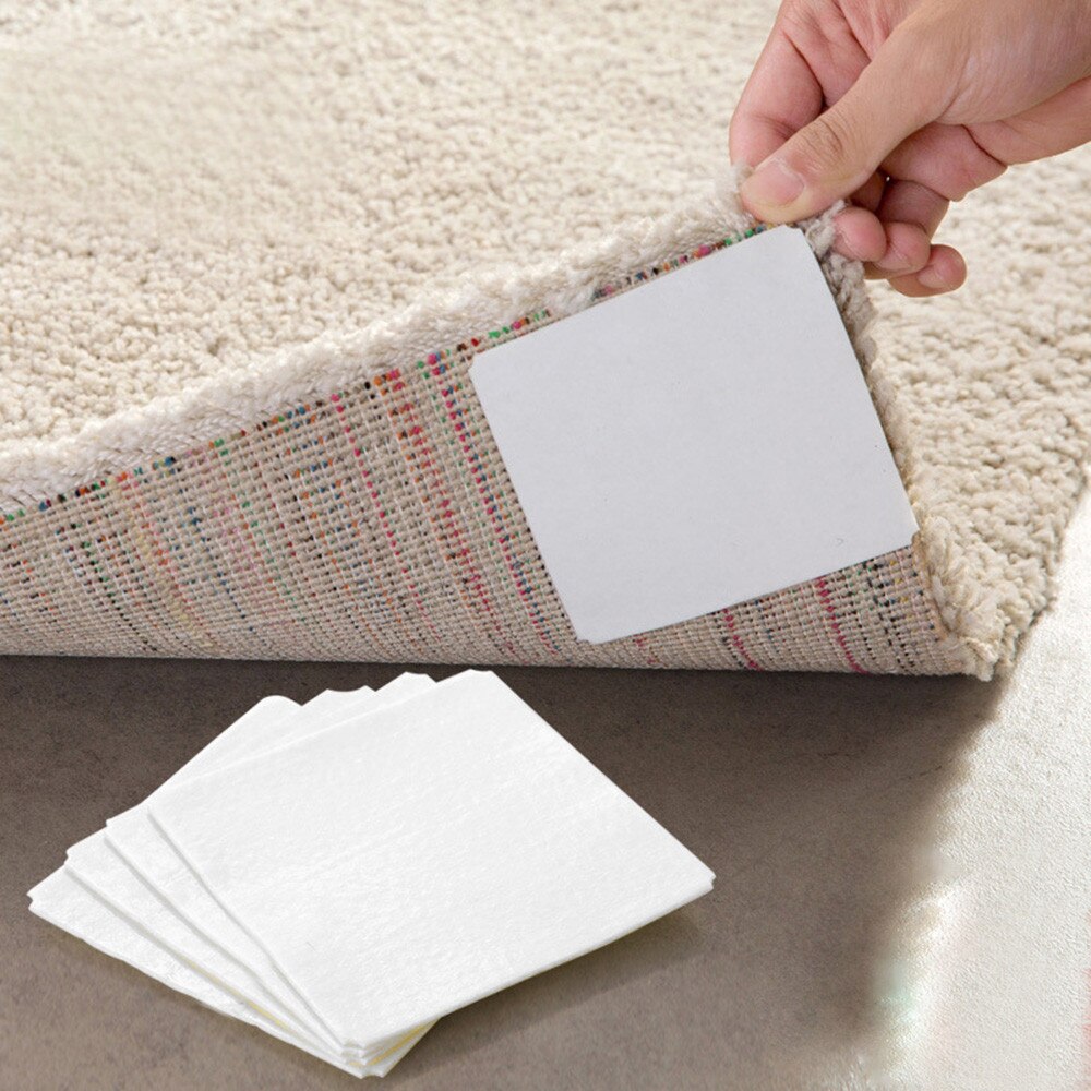 4 X Carpet Pad Double-sided adhesive Stcker An-ti Slip Mat Pads An-ti Slip Corners Gripper Stopper Bath Rug Mat