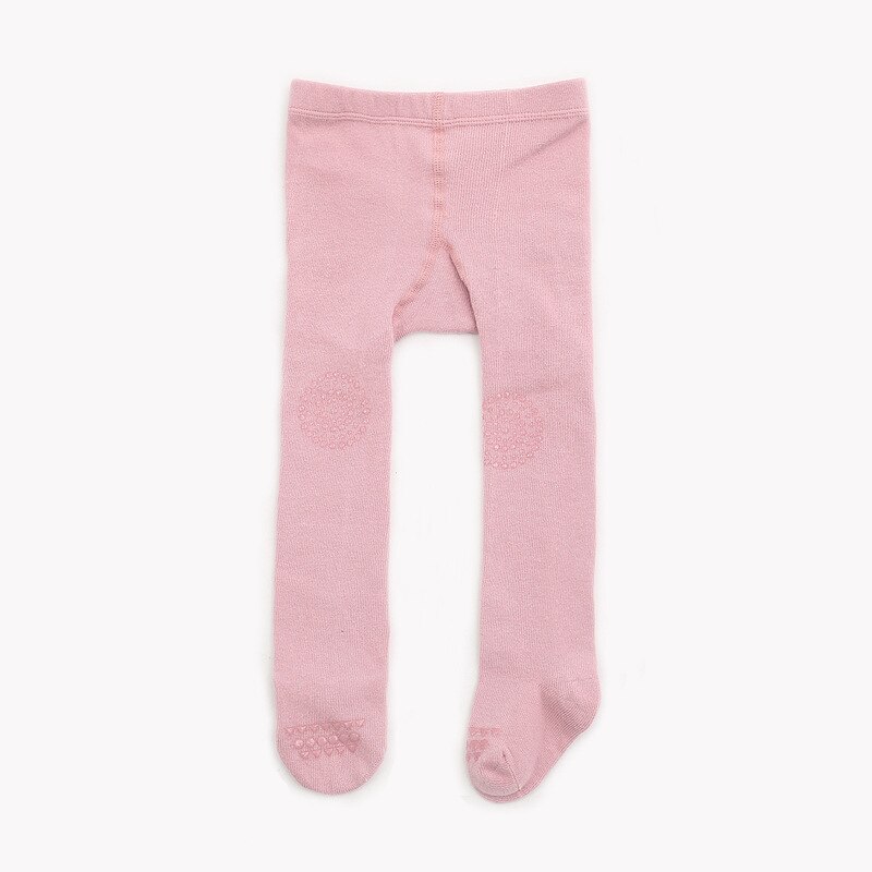 Knie Afgegeven Baby Panty Herfst En Winter Katoenen Baby Panty Kinderen Baby Leggings Been Antislip Baby Sokken: Roze / M 12-24months