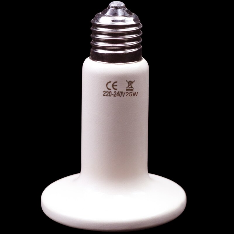 220V Pet Reptile Far Infrared Ceramic Heating Lamp Heat Emitter Light Bulb 25W 50W 75W 100W 150W 200W: 25W