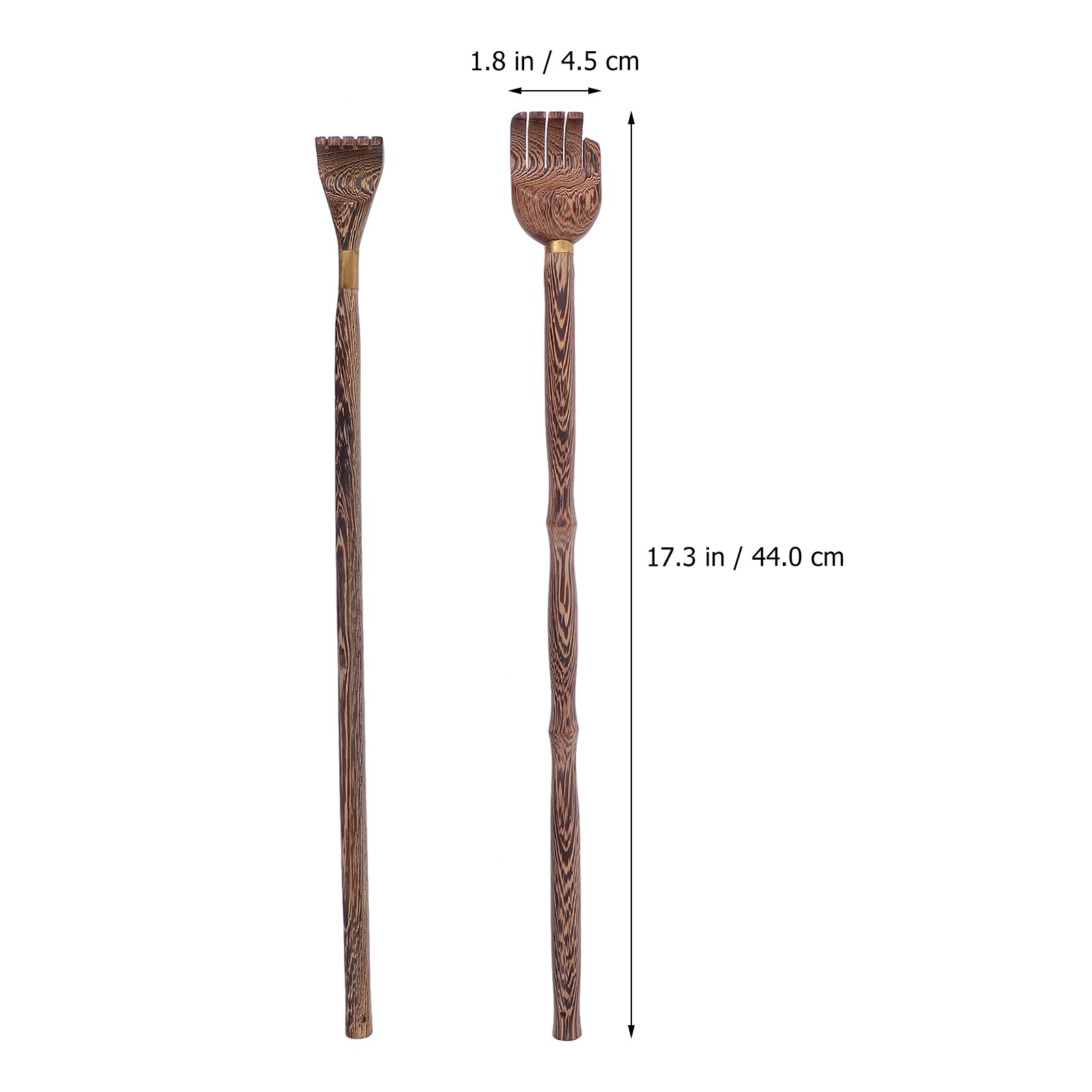 2 stuks houten rugkrabber voor ouderen