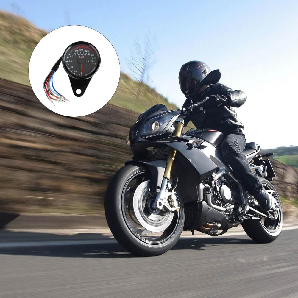 85% Verkoop! Snelheidsmeter Motorfiets 12V Universele Motorfiets Snelheidsmeter Kilometerteller Snelheidsmeter Toerenteller Met Led Indicator