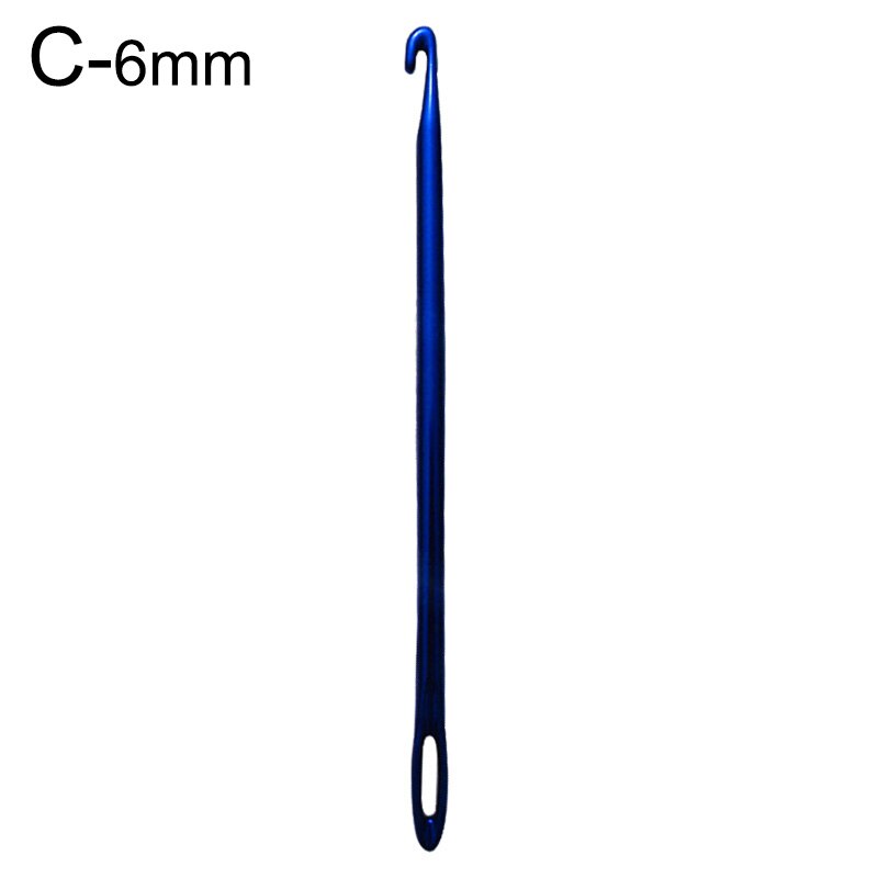 3pcs/set Crochet Needle Hooks Knitting Sewing Needles Aluminum Handle with Hole For DIY Hand Knitted Weaving Sewing Craft Tools: C-1PC