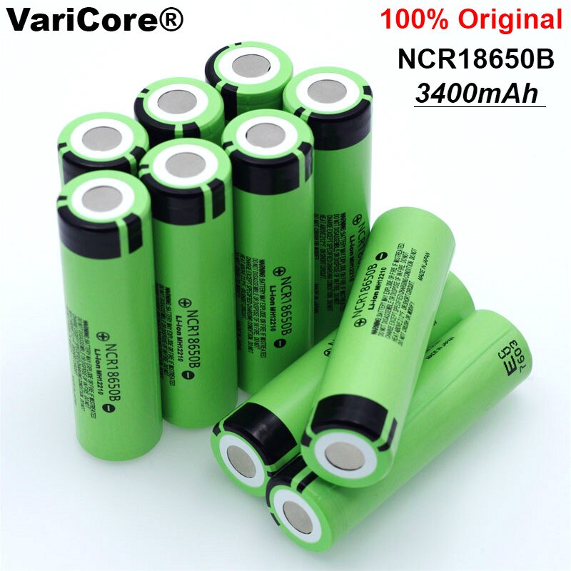 12 stks/partij 100% Originele 18650 NCR18650B 3400 mah Li-Ion Oplaadbare batterij Voor Zaklamp batterijen