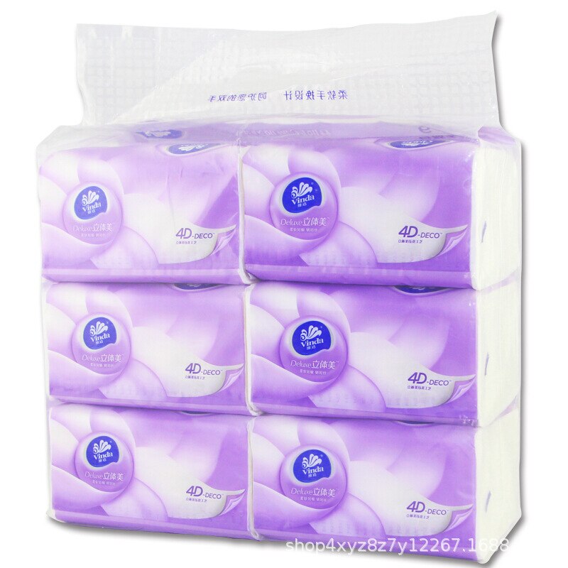 Vader stereo skönhet bomull präglat papper 6 pack 1 lyft 3 lager 110 silkespapper