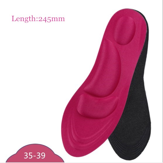 Inlegzolen Stretch Ademend Deodorant Kussen Voor Voeten Man Vrouwen orthopedische Binnenzool Voor Schoenen Zool Spons Hoge hakken Pad Plus size: red 245mm