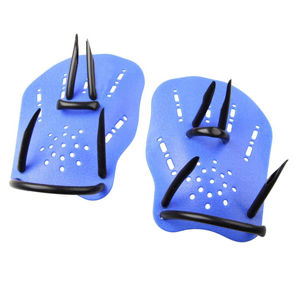 1 paar Hilfe Kinder Silikon Tauchen Einstellbar Pool Schwimmen Paddle Ergonomische Workout Flossen Erwachsene Handschuhe Training: Blau / S