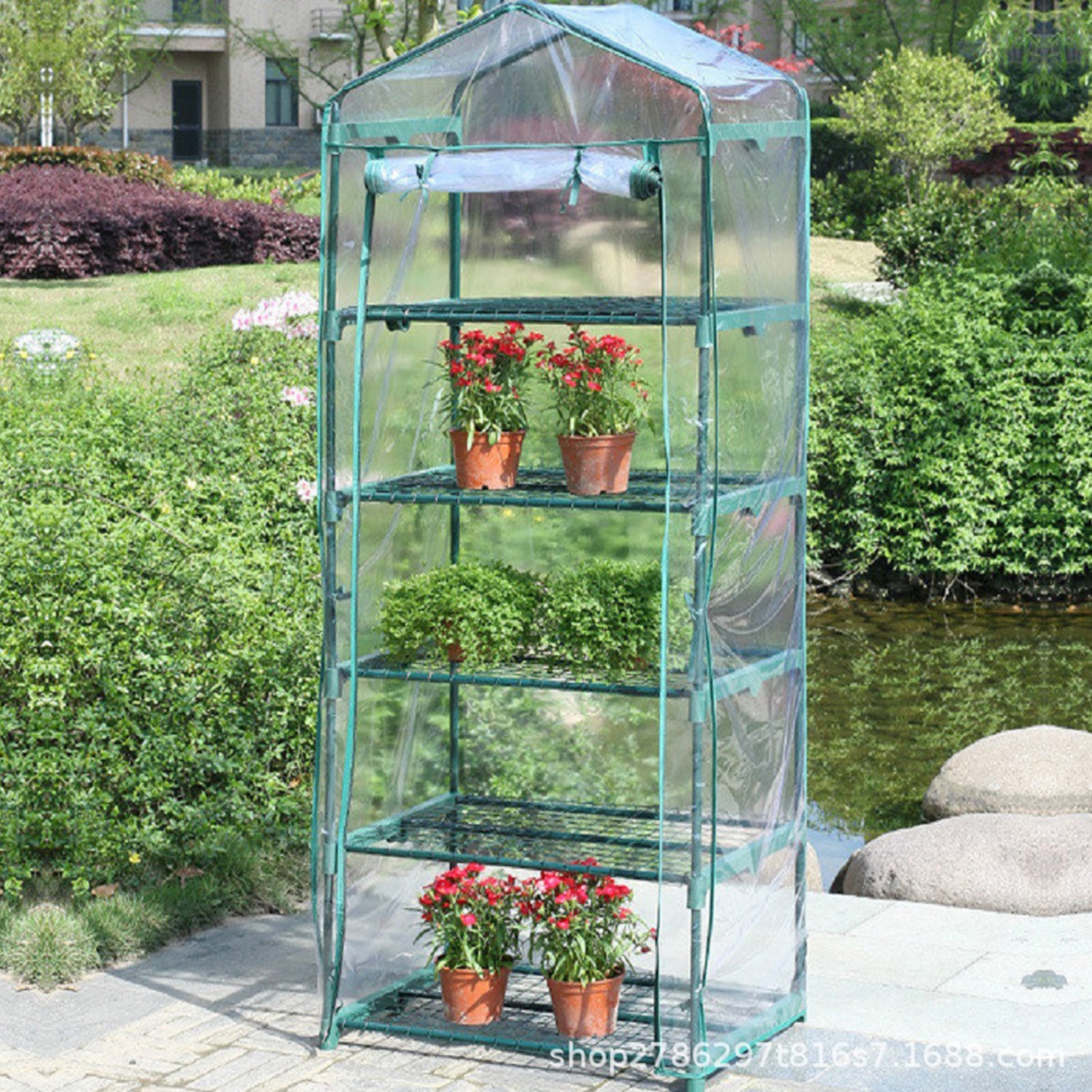 1PC Corrosion-resistant Plant Flowers Cover PVC Greenhouse Cover Waterproof Anti-UV Gardening Protect Plants Without Iron Frame