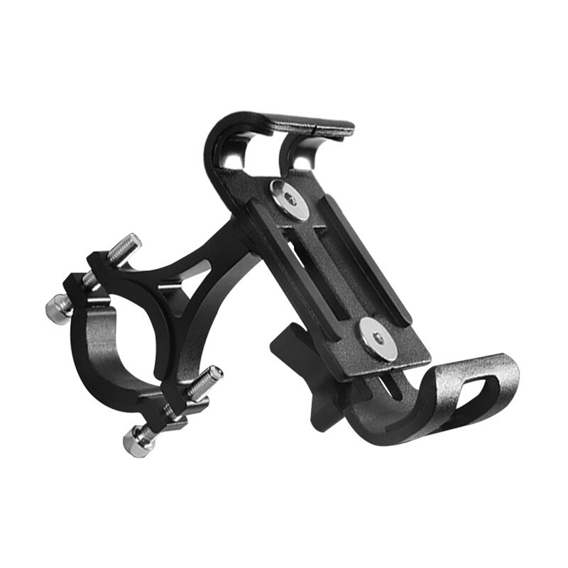 Soporte de teléfono para bicicleta de aleación de aluminio -3,5 ", soporte para teléfono móvil con GPS, soporte de teléfono para bicicleta para iphone 6 8, triangulación de envíos, 6,5: Black