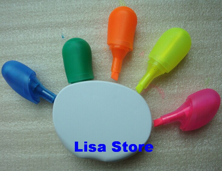 Creatieve Hand Vinger Vorm Plastic Markeerstift Kawaii Vinger Star Marker Pennen Voor School Kids Student Briefpapier