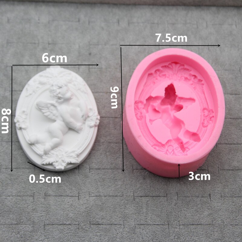 Moule à gâteau en Silicone 3D en forme d&#39;ange, décoration de savon, de bonbons, de chocolat, outil de gâteau Fondant, plâtre, artisanat en argile
