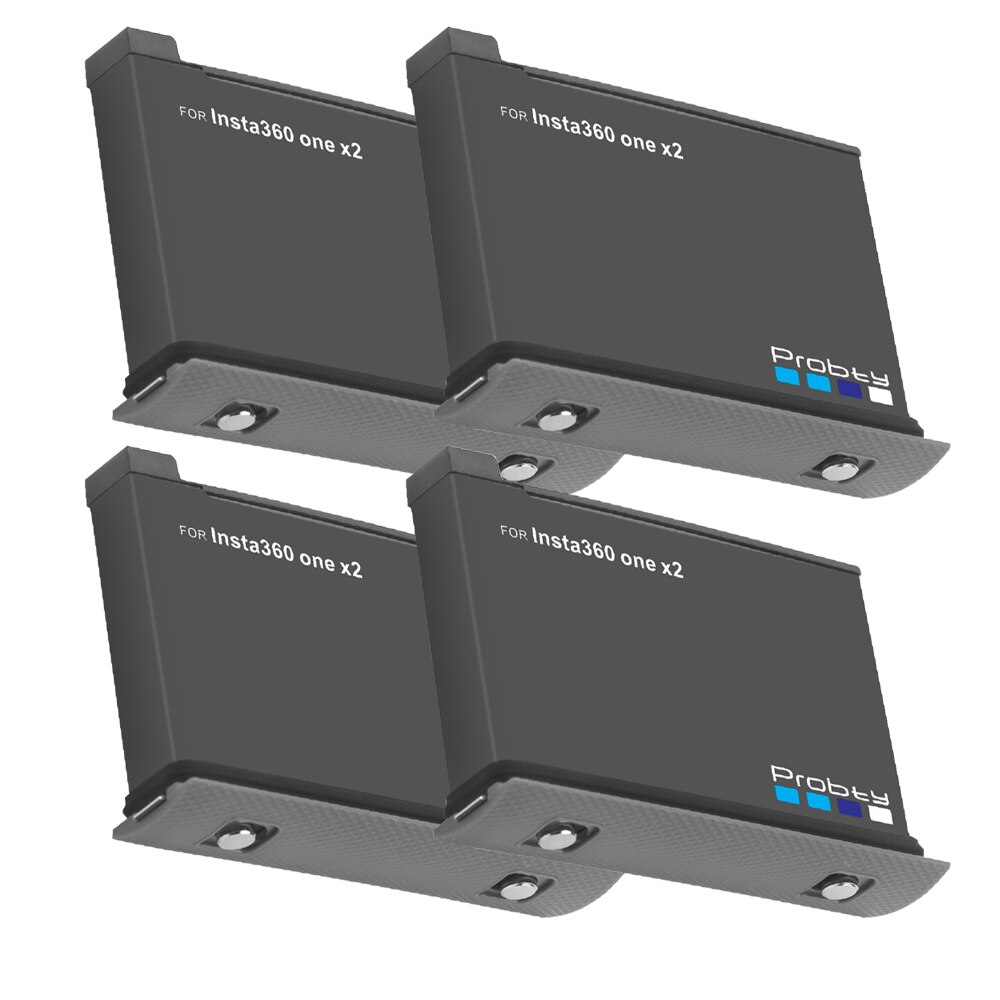 1800mAh battery pack for Insta360 ONE X2 rechargeable lithium battery Insta 360 X2 panoramic camera fast charger accessory: 4 Pcs Battery