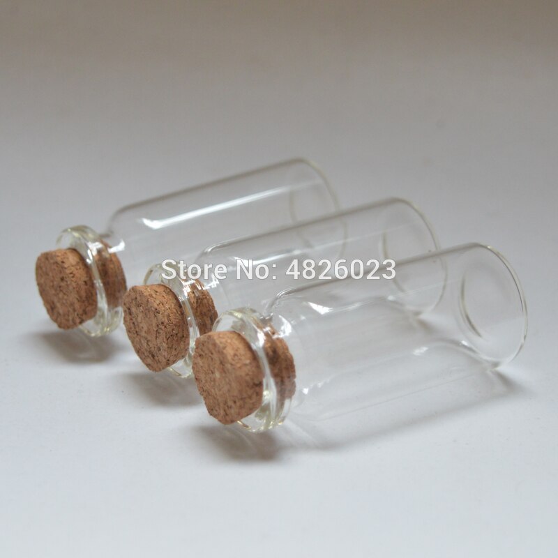 5 Pcs 10 Ml Wishing Glazen Fles Met Kurk Lege 10CC Clear Glazen Flesjes Display Fles