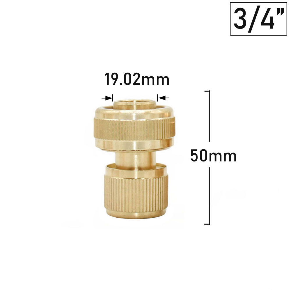 Copper Connector 1/2 5/8 3/4 Garden Hose Quick Connector Brass Metal Repair Fitting Water Pipe Coupler: Blue