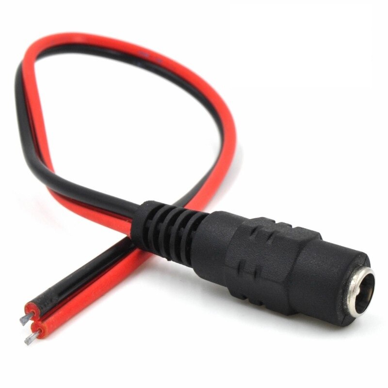 DC control power supply lines to female head 5.5 * 2.1 mm connector