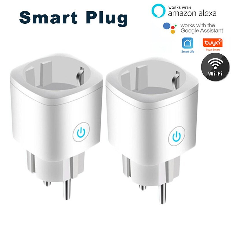 WiFi Smart Plug EU Adaptor Wireless Remote Switch Voice Control Outlet Timer Socket Smart Home For Alexa Google Home: 2pcs