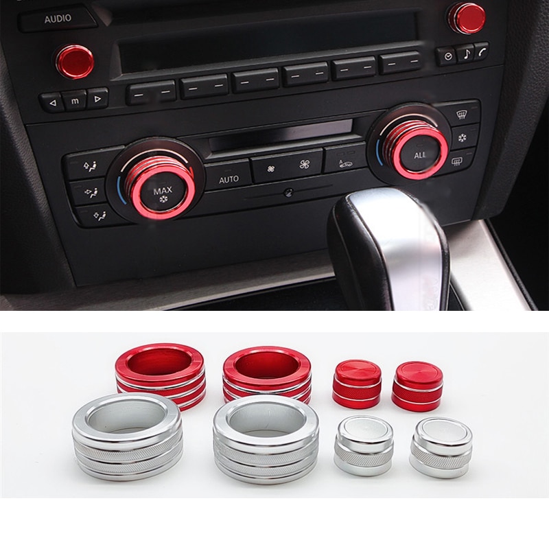 Auto Styling Interieur Voor Bmw E90 3 Serie 2005 Auto Airconditioning Geluid Knop Covers Cover Interieur Decoratie sticker