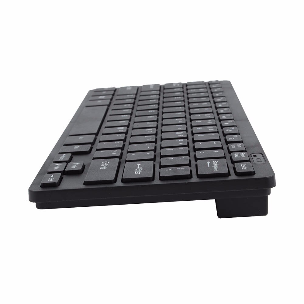 Kemile 2.4 ghz mini draadloos toetsenbord en optische muis combo zwart/wit voor samsung smart tv desktop pc laptop toetsenbord muis