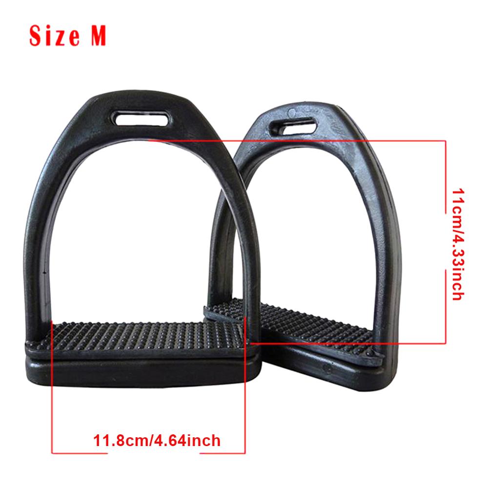 2PCS / Set durable Non-slip stirrup adult with wear-resistant rubber pad stirrup portable equestrian safety equipment: M