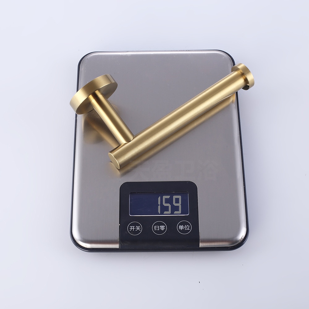 304 Stainless Steel Roll Paper Holder Wall Mounted Gold Toilet Paper Holder Bathroom Hardaware Set Brushed Tissue Paper Shelf