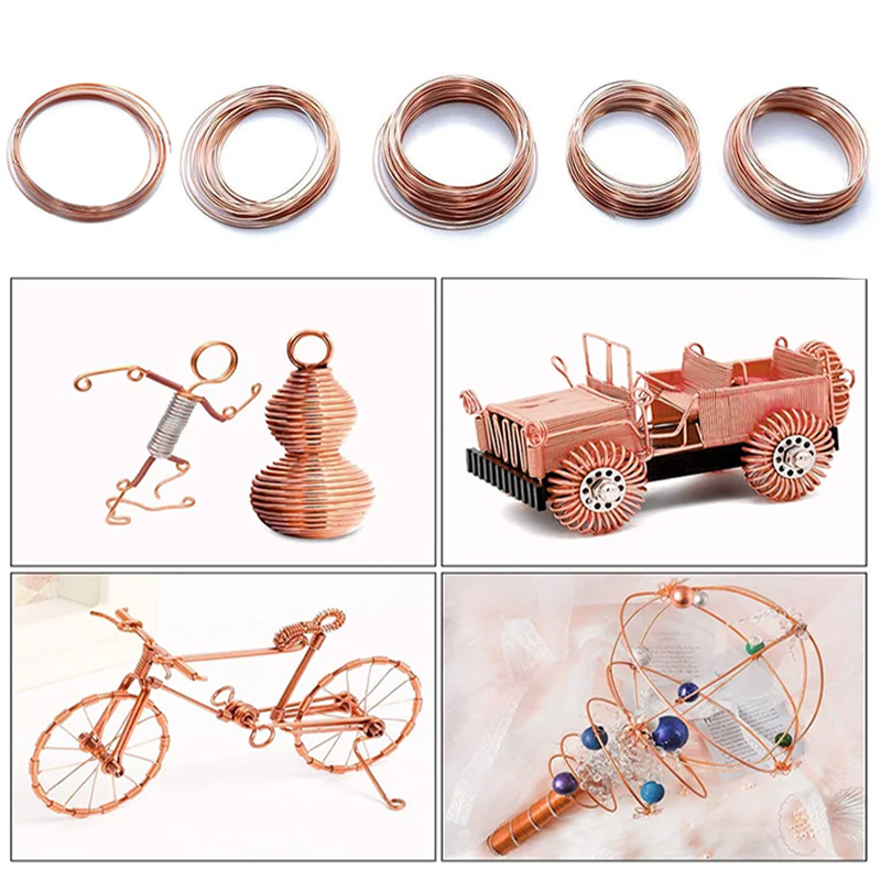 0.3/0.5/0.8/1/1.2mm 10M T2 Pure Copper Wire Durable Conductive Copper Wire Superfine Copper Wire For Electroculture DIY Crafting
