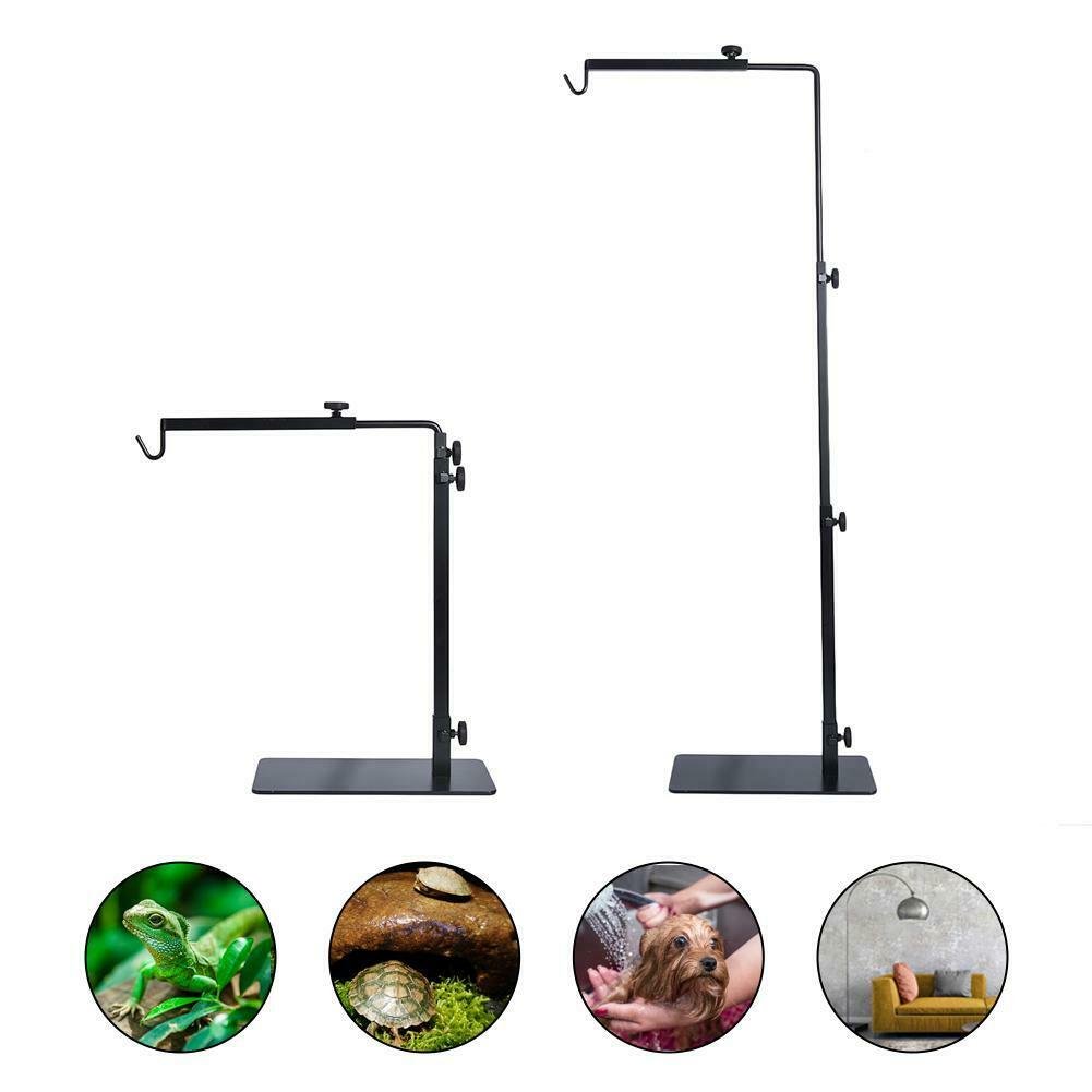 Reptile Lamp Stand Heating Lamp Holder Adjustable Telescopic Metal Light Hanger Holder