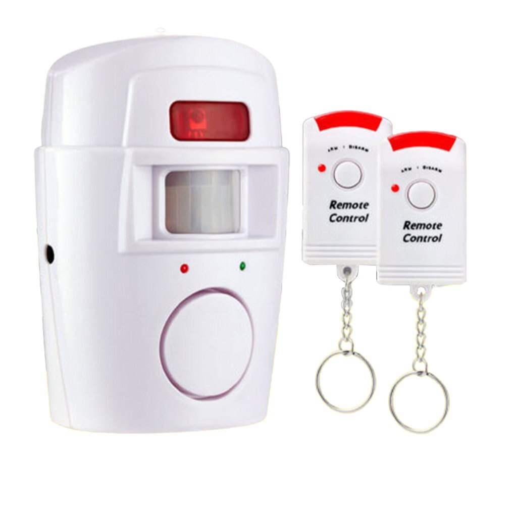 Home Security Pir Alert Infrarood Sensor Anti-Diefstal Bewegingsmelder Alarm Monitor Draadloze Alarm Systeem Met 2 Afstandsbediening