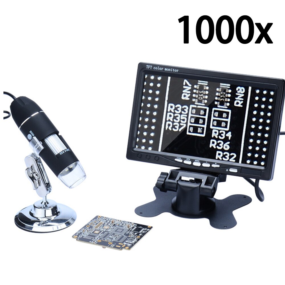 Tkdmr 1000X Zoom Hd Usb Microscoop Handheld Draagbare Digitale Usb Interface Elektron Microscopen Met Led Ring Licht Voor Pc