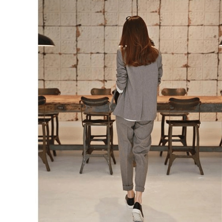 woman 2 piece black Pant Suits Formal Ladies Office OL Uniform Designs Women Business Work Wear Jacket with Trousers Set