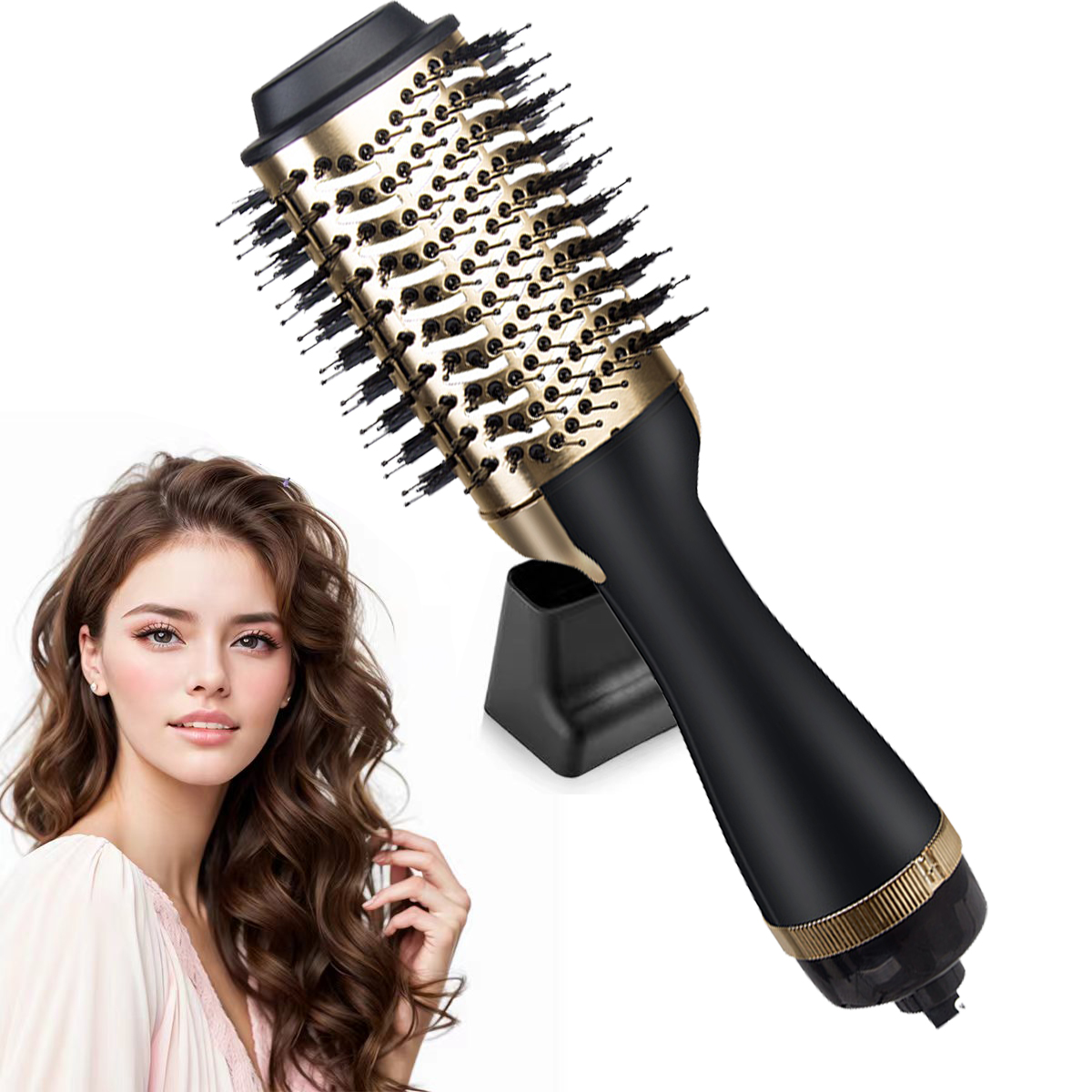 Secador de cabelo integrado doméstico, escova de ar quente, secador de cabelo multifuncional de dupla finalidade, presente para mulheres, presente de dia das mães