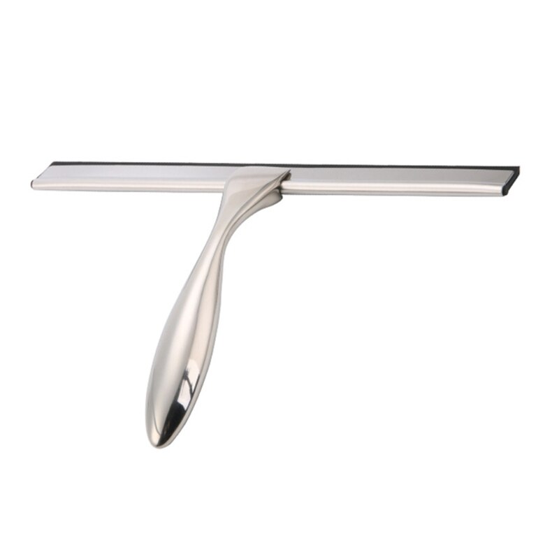 Rvs Window Squeegee Cleaner Chrome Window &amp; Douche Scherm Ruitenwisser Met Zuignap Haak Voor Schoonmaken Venster: A