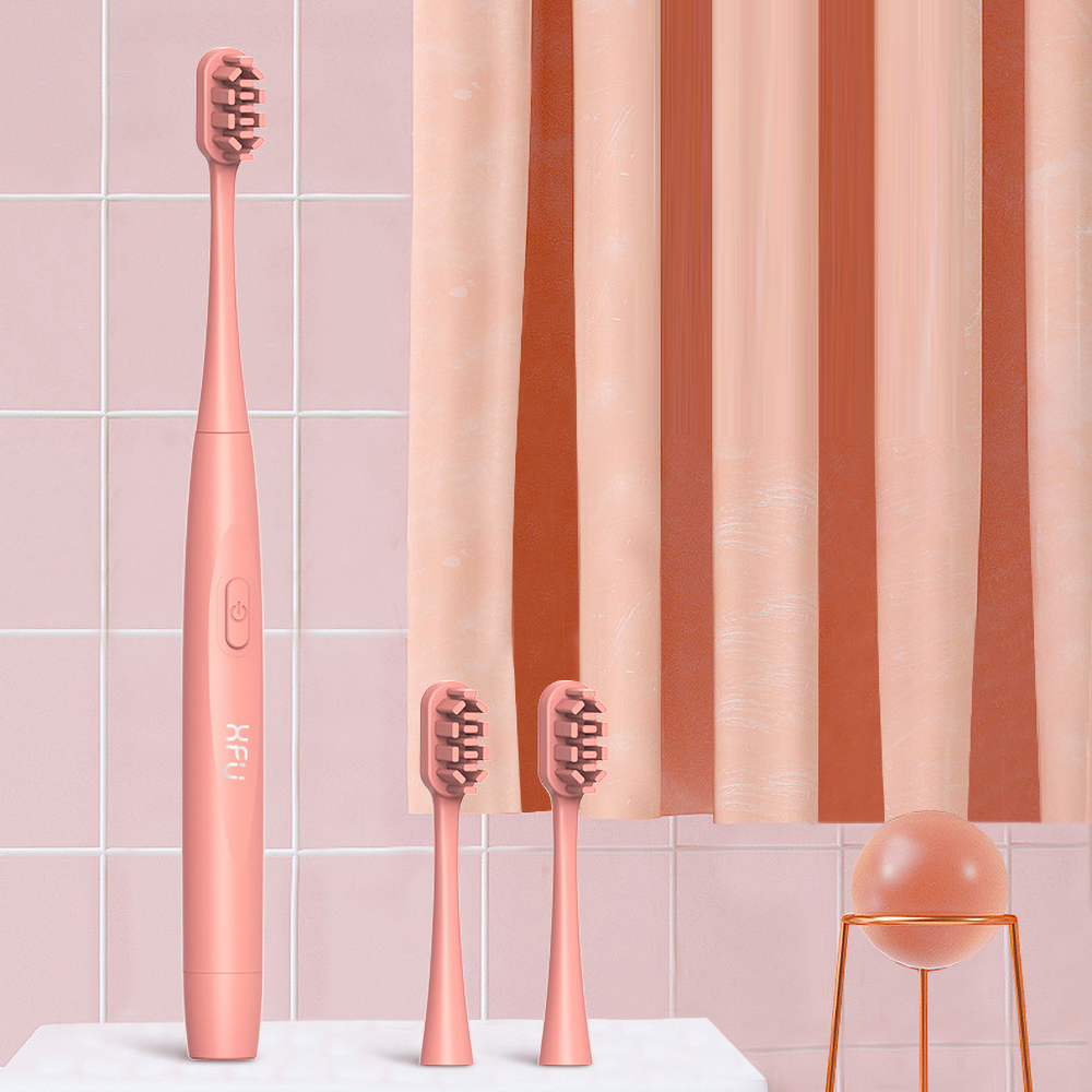 SEAGO Electric Toothbrush Sonic Replacement Brush Heads Battery Sonic Teeth Brush Deep Cleaning Included Soft-bristle Waterproof: orange