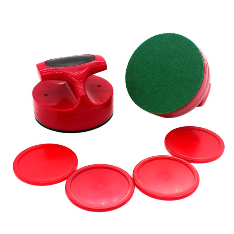 Airhockey pushers en rode airhockey pucks voor speltafels 2 strikers 4 pucks